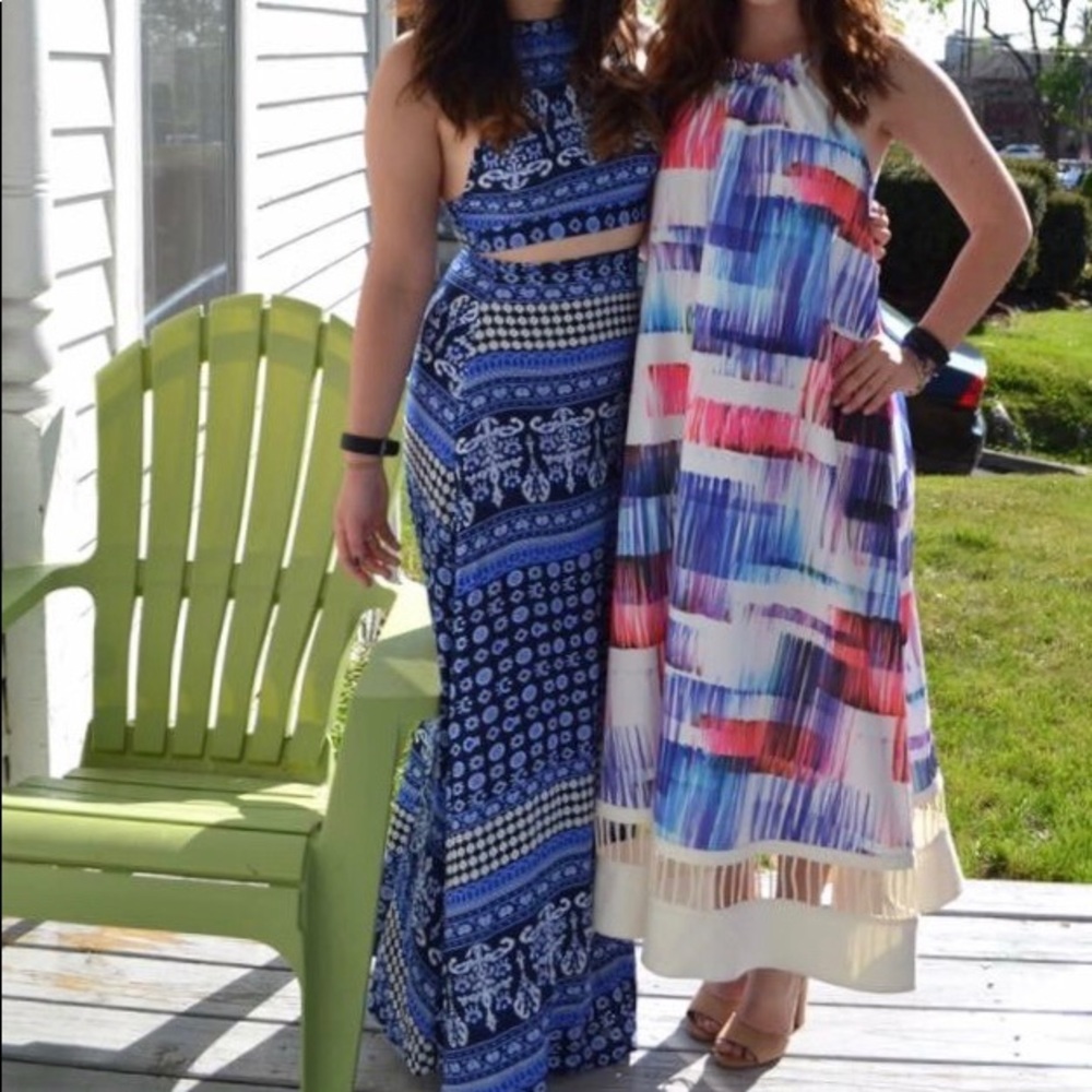 2 Piece Halter Maxi Dress